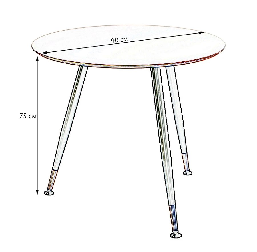 Стол Месси Legno выбеленый R90
