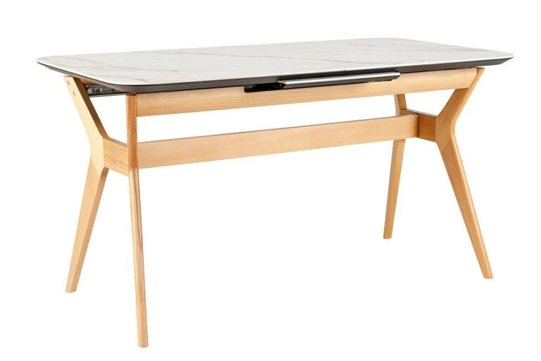 Стол раздвиж. Нарвик Ceramic 140-180 Automatic Natur/Light marble