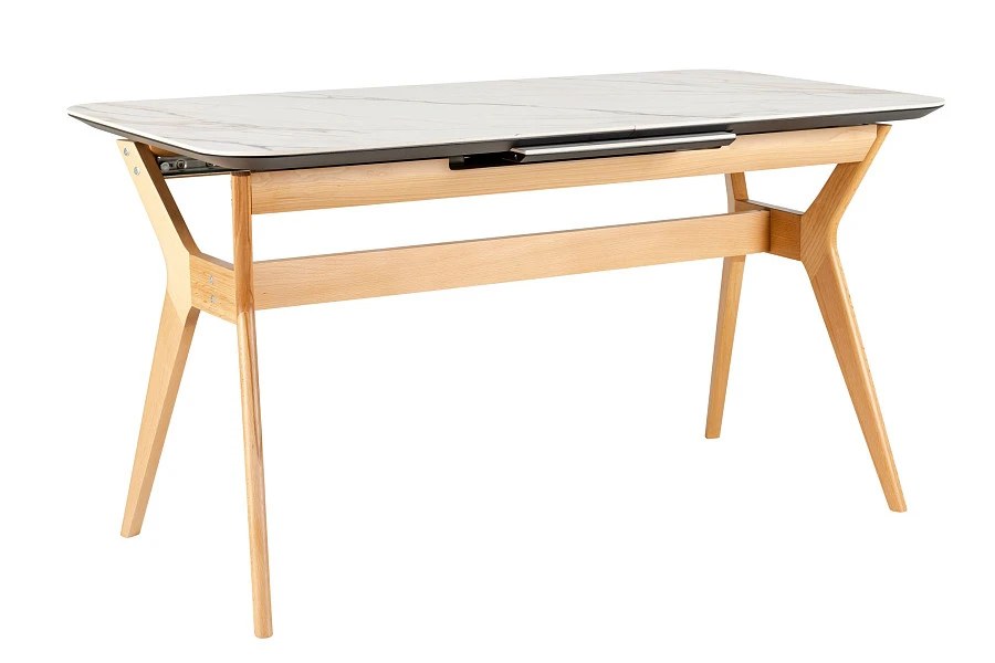 Стол раздвиж. Нарвик Ceramic 140-180 Automatic Natur/Light marble