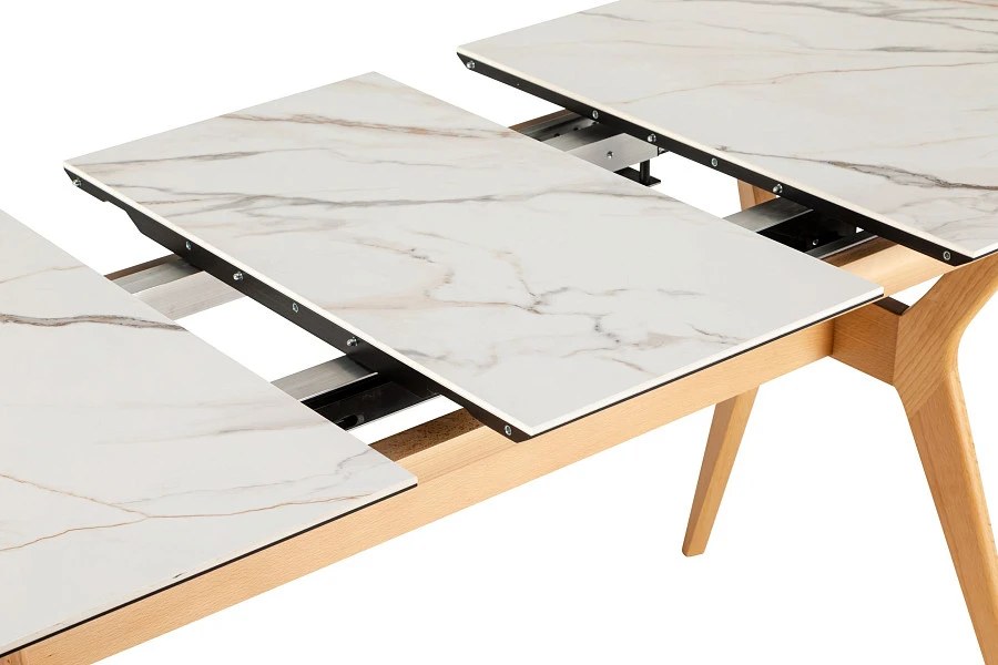 Стол раздвиж. Нарвик Ceramic 120-150 Automatic Natur//Light marble