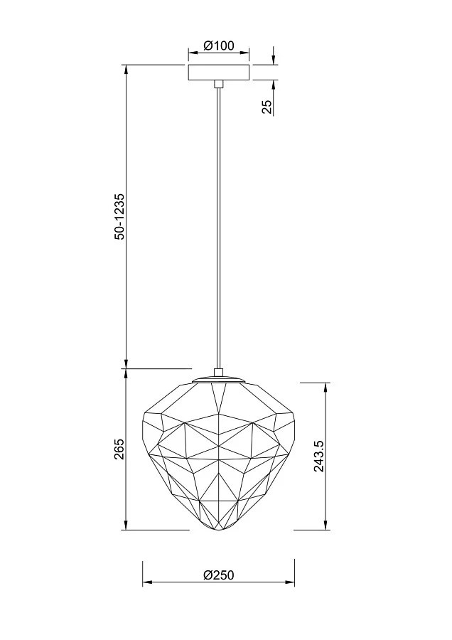 Подвесной светильник Maytoni P053PL-01BL