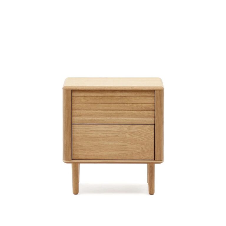 Lenon Тумбочка с 2 ящиками из шпона дуба 50 x 55 см