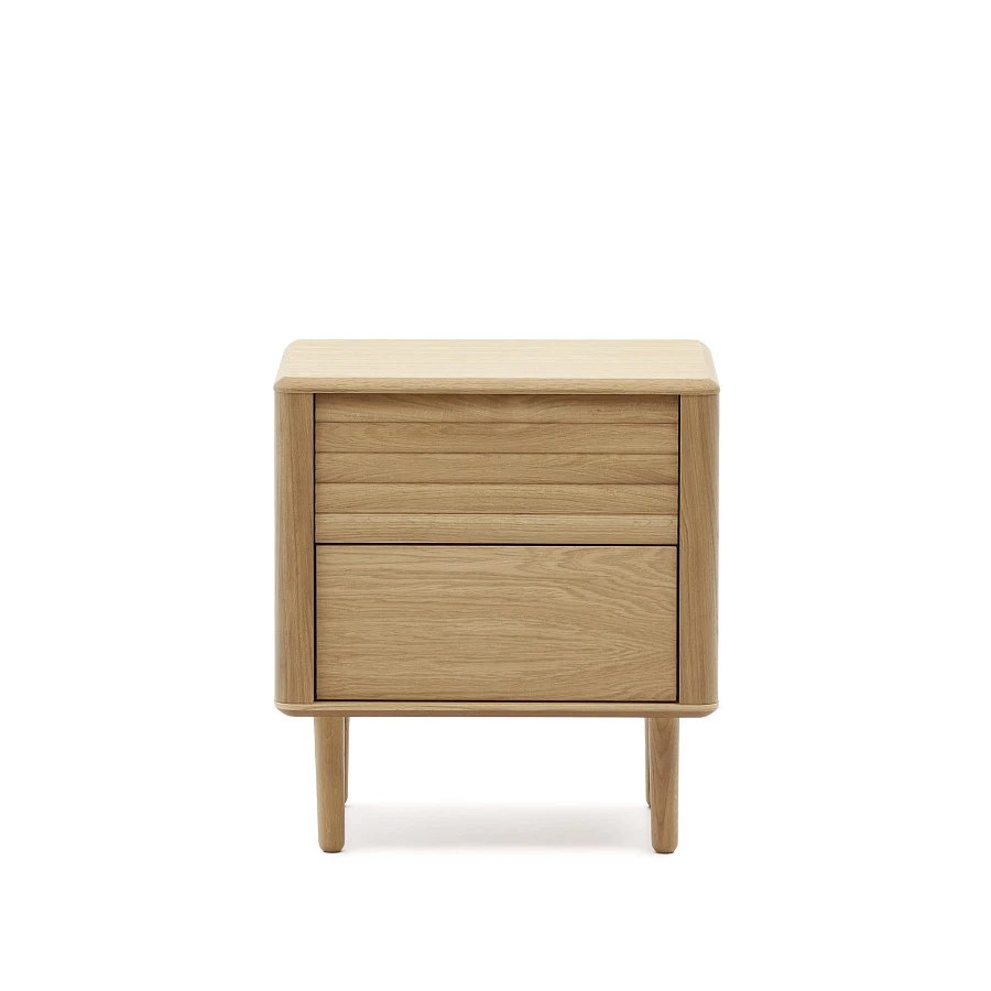 Lenon Тумбочка с 2 ящиками из шпона дуба 50 x 55 см