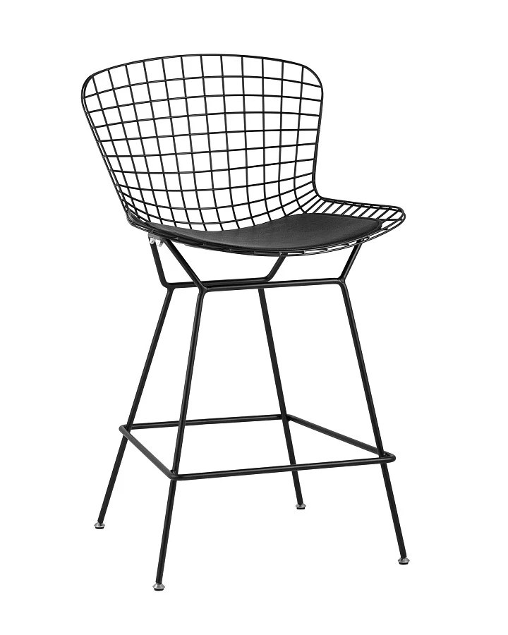 Стул полубарн. черный Bertoia с низкой спинкой